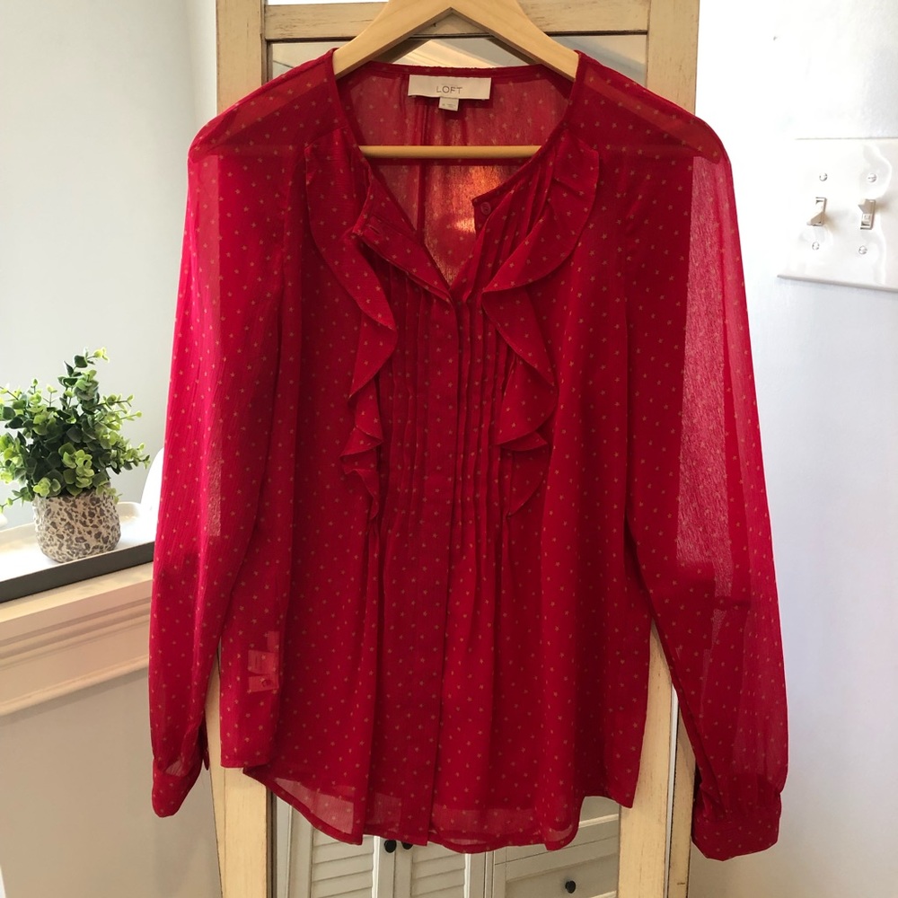 LOFT star blouse
